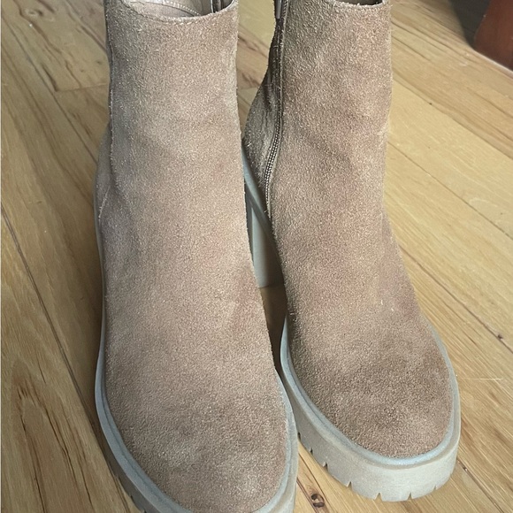 Dolce Vita Brown Suede Heeled Boots - Picture 1 of 5